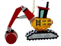 3.8" Resin Construction Vehicle Ornament (3 Styles – Sold individually)