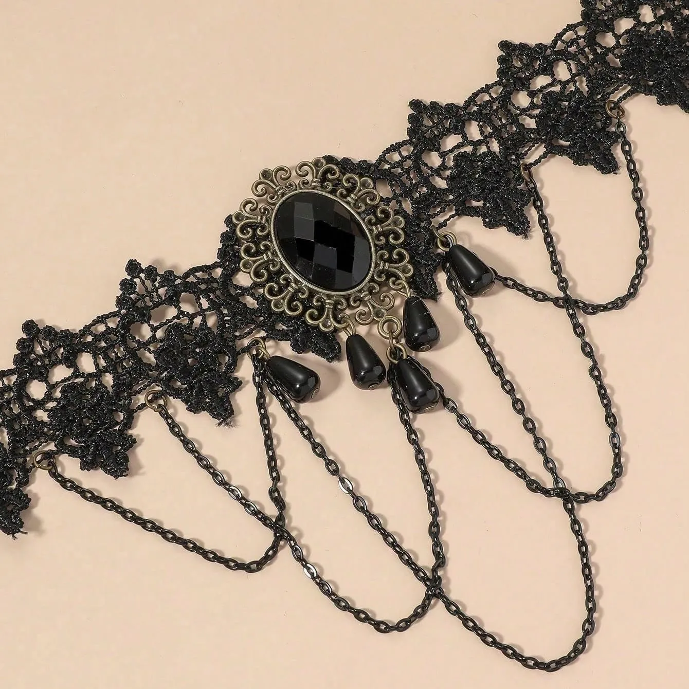 3PCS Halloween Choker Necklaces Set - Black Lace Velvet Gothic Spider & Bat Choker Cosplay Party Jewelry