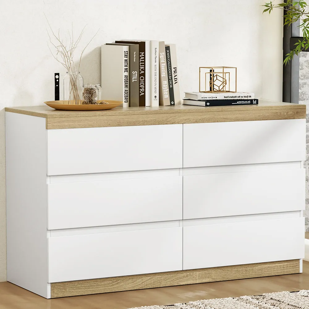 6 Chest of Drawers | Cabinet Dresser Table | Tallboy Storage | Bedroom White