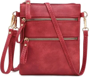 AMELIE GALANTI womens small crossbody strap handbag bag,Soft Leather Fabric Delicate Durable Fashion Design