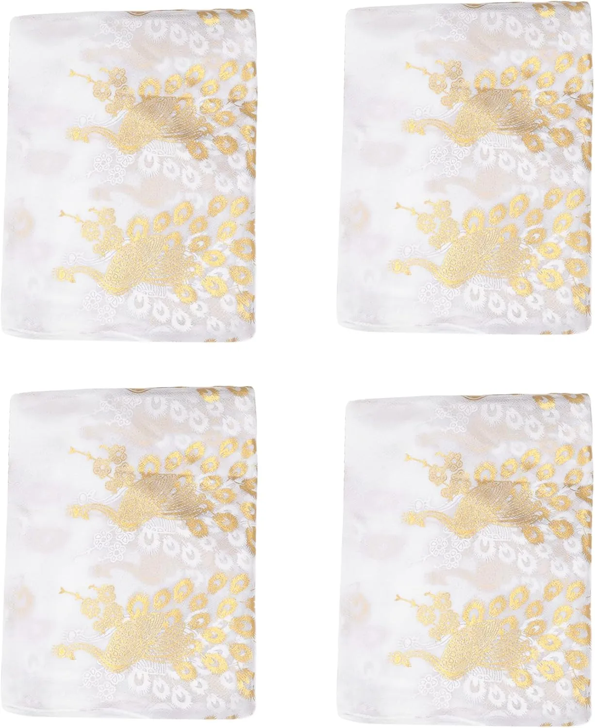 ANKOMINA Women Soft Chiffon Long Scarf Fashion Lightweight Foil Peacock Feather Printed Thin Head Wrap Shawl Scarves,4PCS