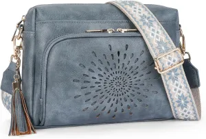 APHISON Crossbody Bags for Women, Vegan Leather Sunflower Crossbody Phone Purse Shoulder Handbags with Adjustable Strap