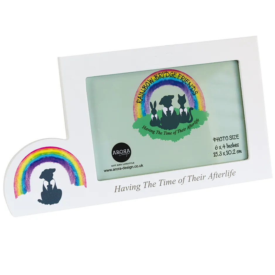 Arora Design - Rainbow Bridge Friends - Dog Photo Frame Landscape