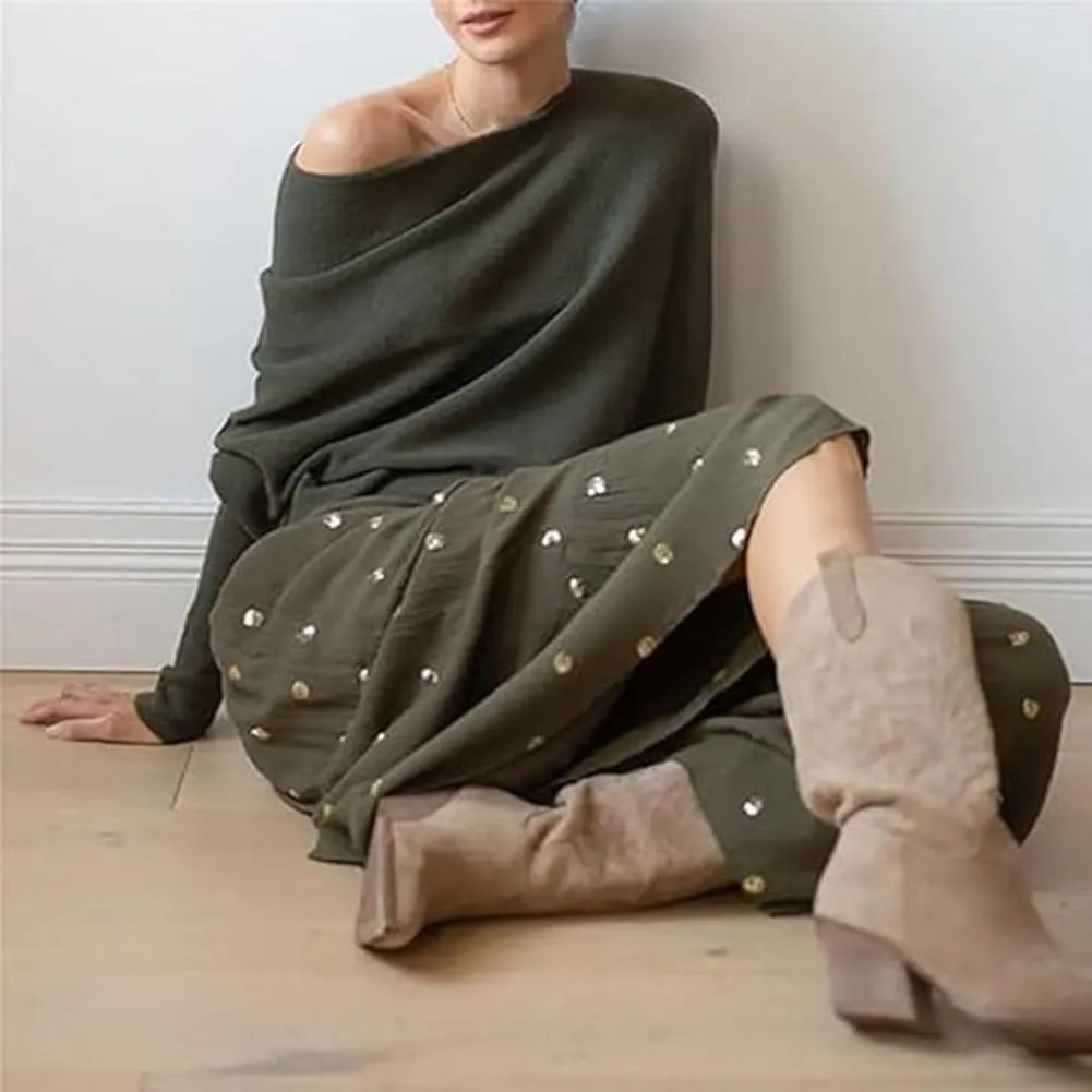 Asymmetric Draped Jumper, Asymmetrical Sweaters for Women, Jumpers for Women, Oversized Sweaters for Women