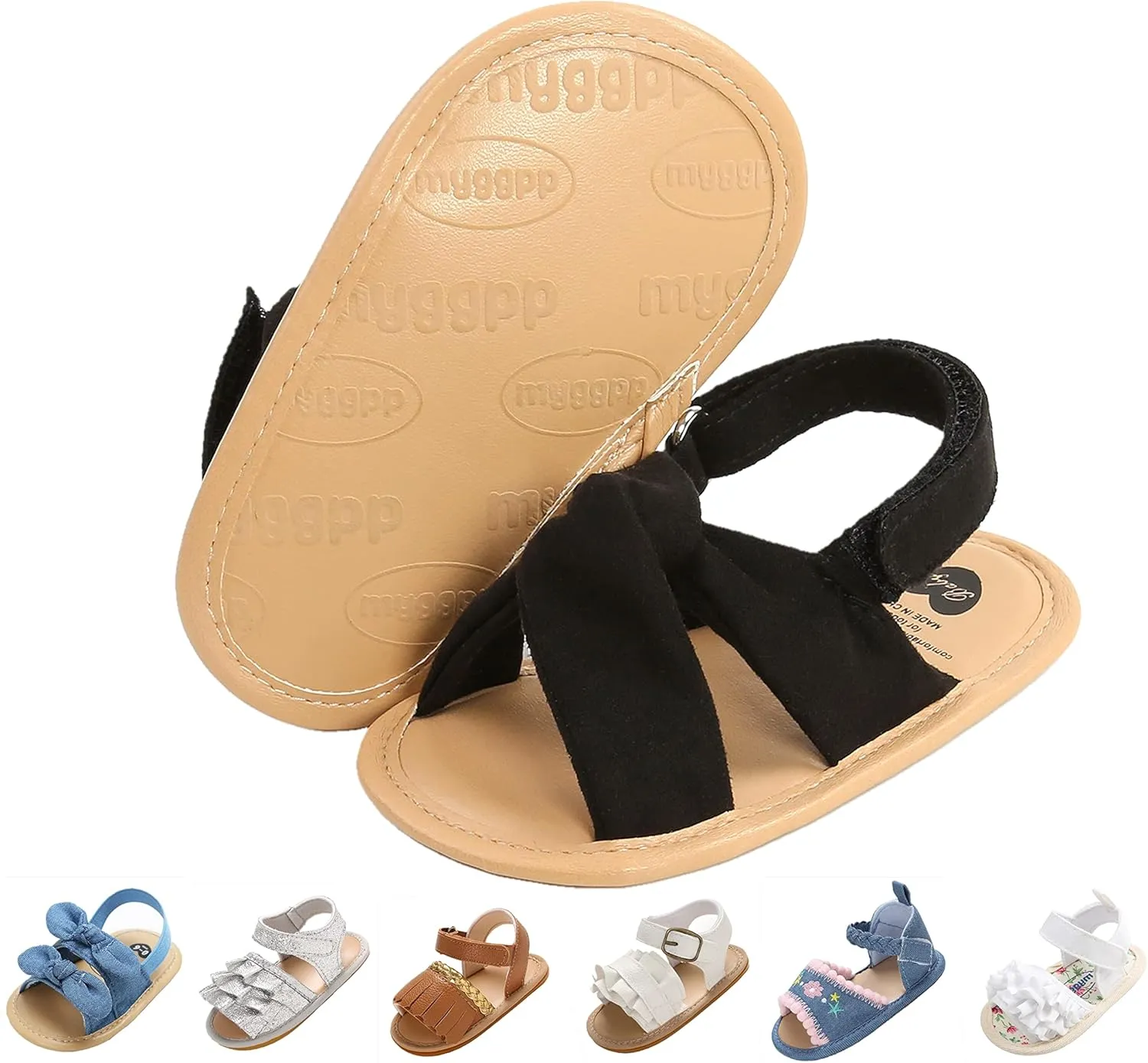 Baby Girls Sandals Summer Shoes Outdoor First Walker Toddler Girls Shoes for Summer