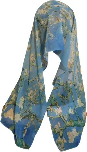 Blazing Autumn Fashion Neck Scarf Van Gogh Art Floral Tie Scarves Headband Shawls and Wraps