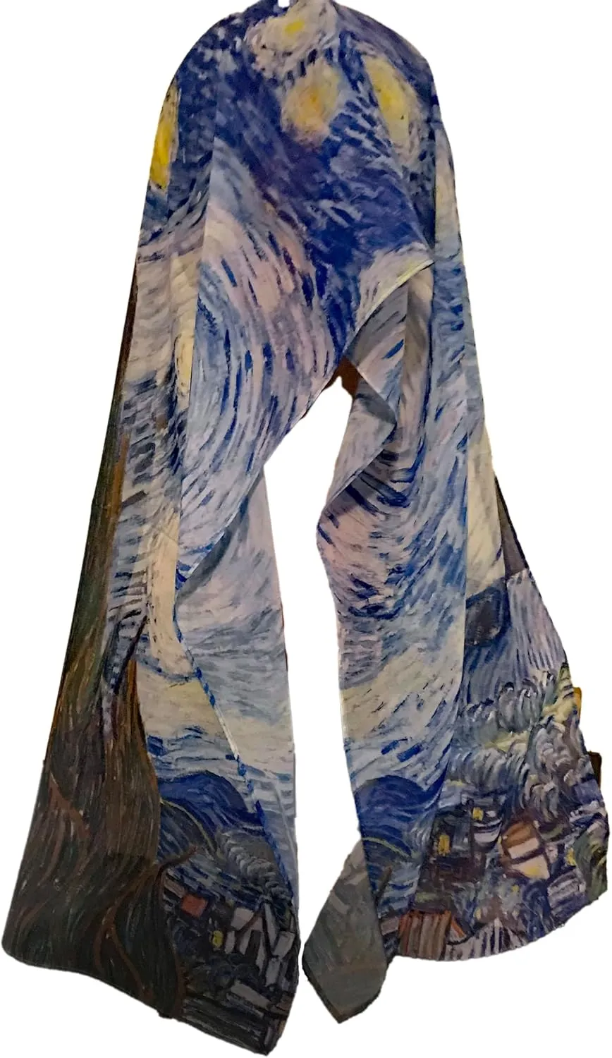 Blazing Autumn Fashion Neck Scarf Van Gogh Art Floral Tie Scarves Headband Shawls and Wraps