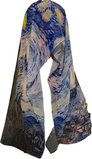 Blazing Autumn Fashion Neck Scarf Van Gogh Art Floral Tie Scarves Headband Shawls and Wraps