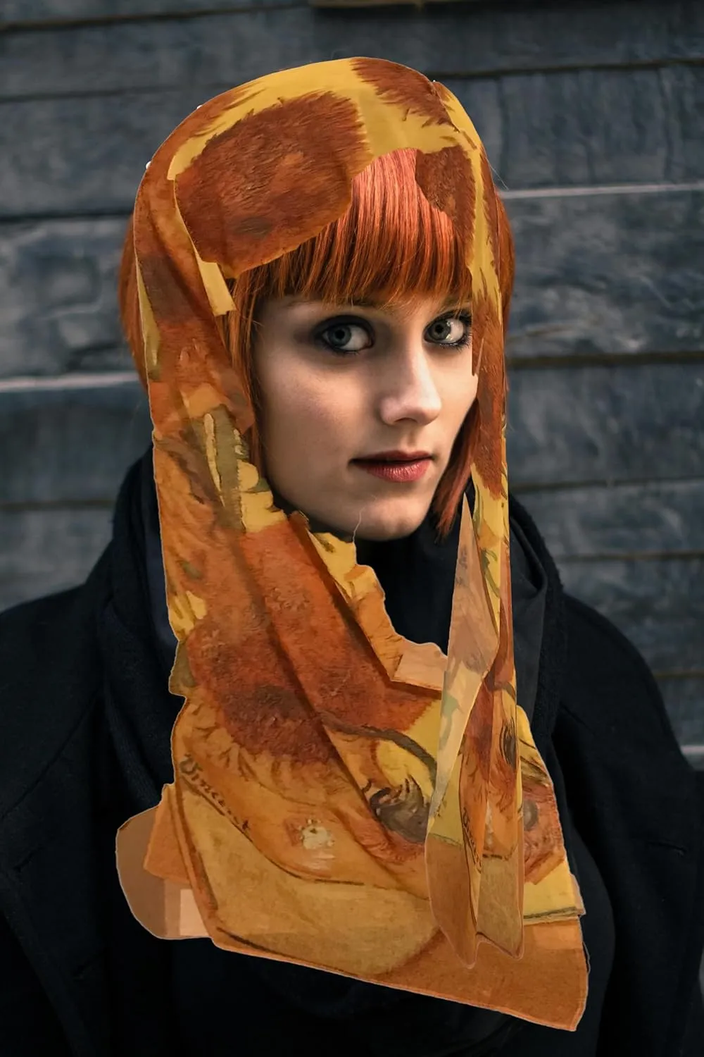 Blazing Autumn Fashion Neck Scarf Van Gogh Art Floral Tie Scarves Headband Shawls and Wraps