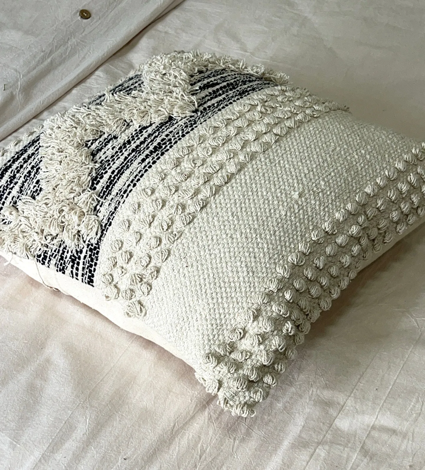 Boho Cotton Tufted Handmade Cushion Covers- 45cm
