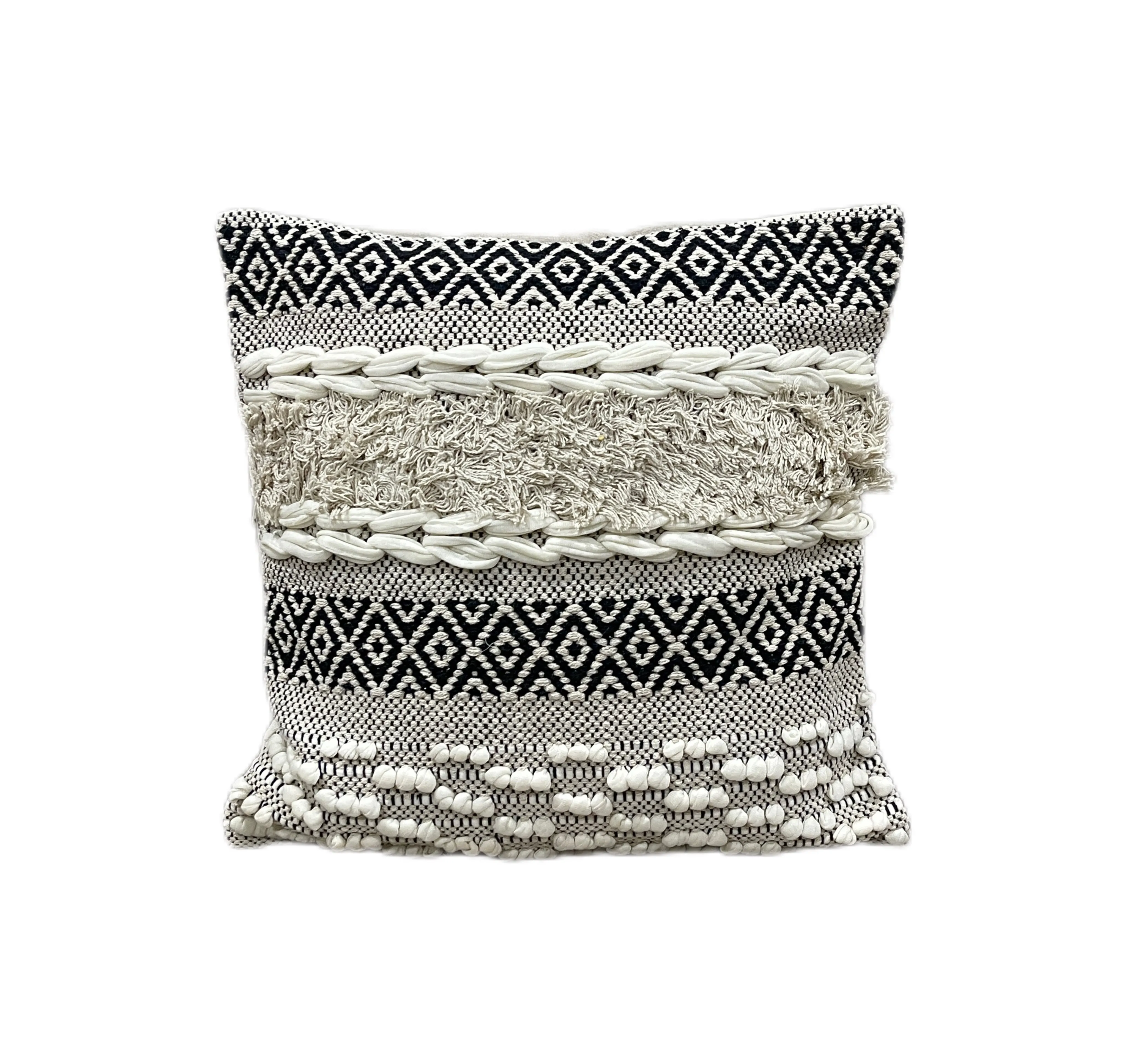 Boho Cotton Tufted Handmade Cushion Covers- 45cm