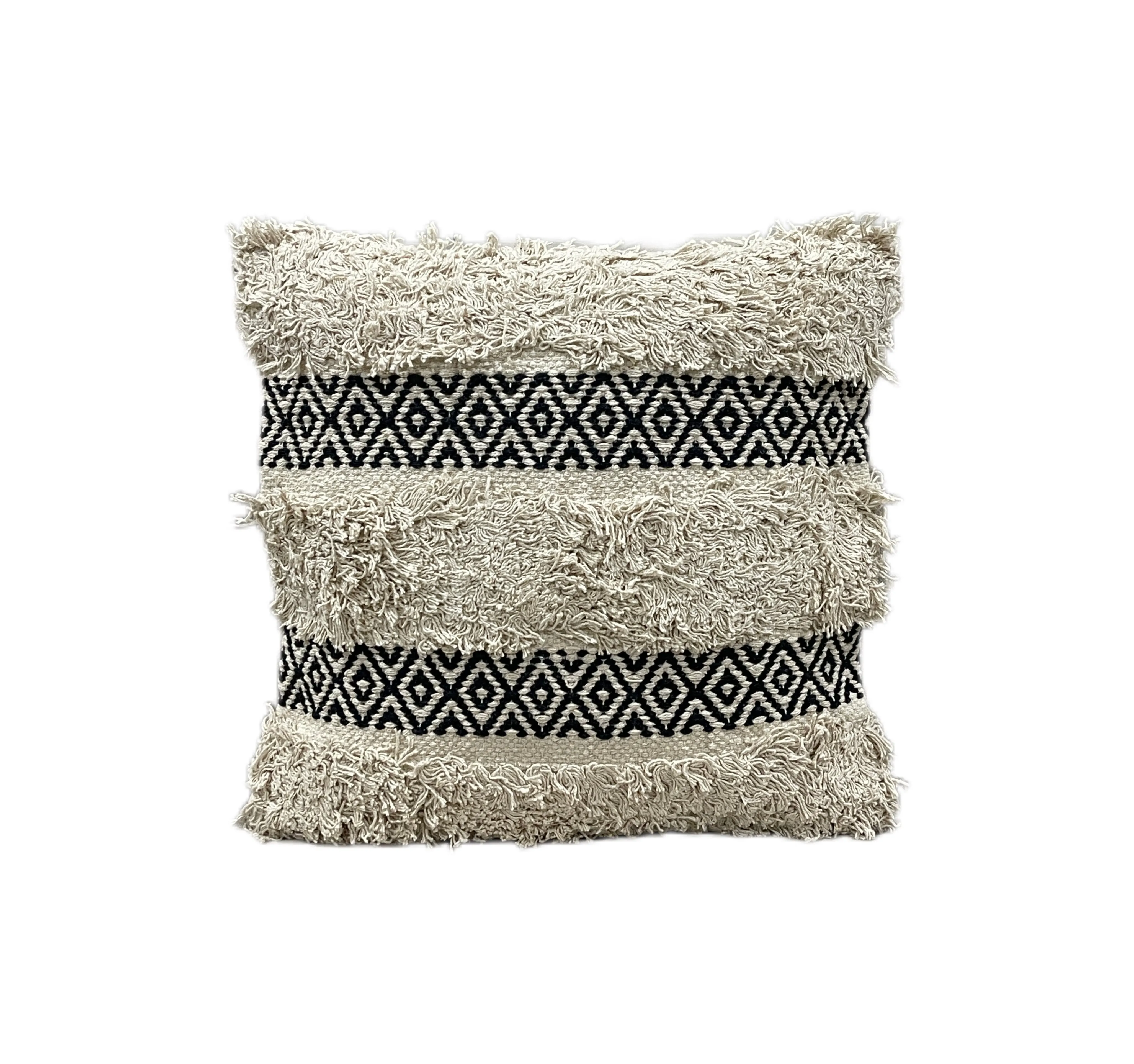 Boho Cotton Tufted Handmade Cushion Covers- 45cm