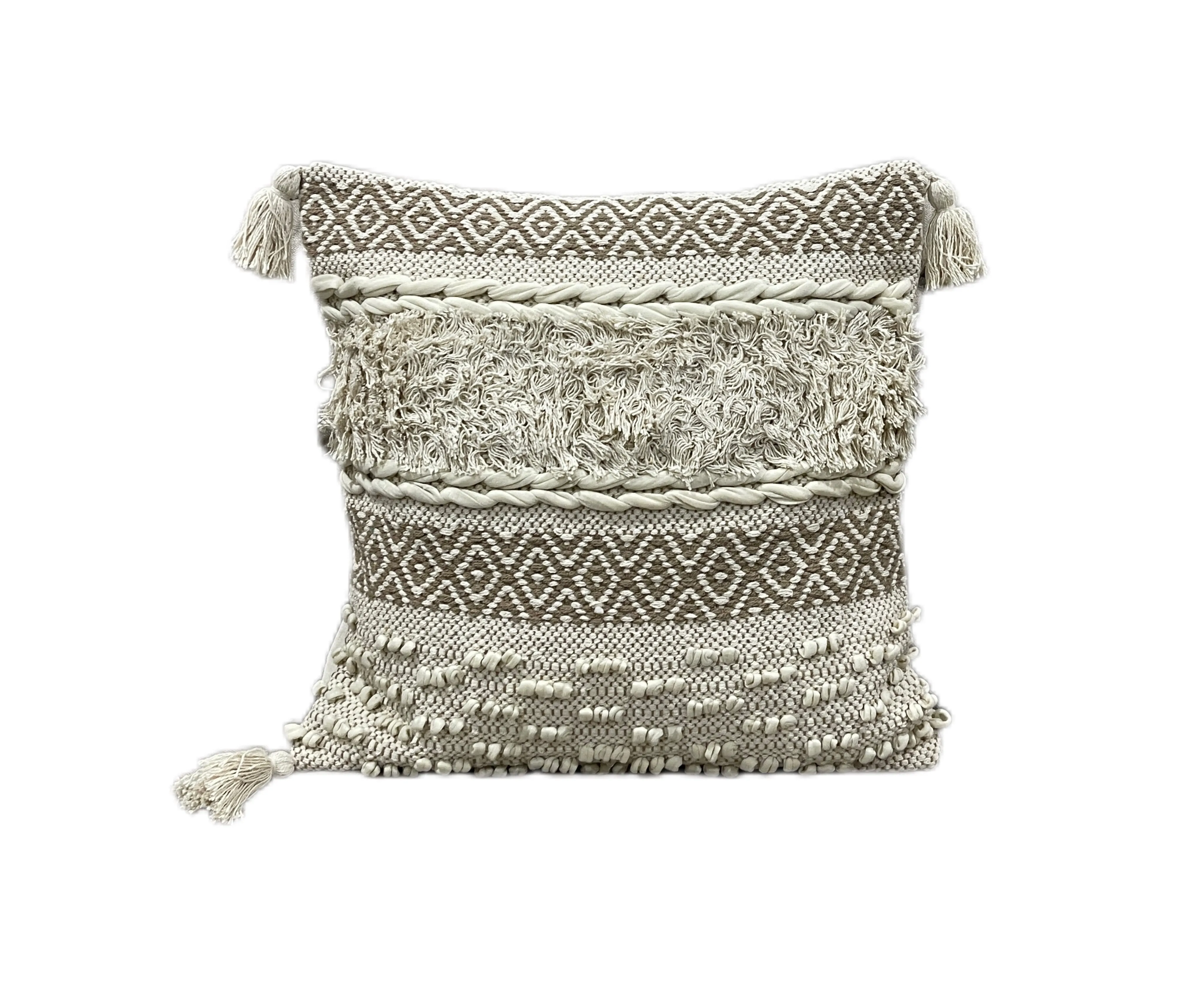 Boho Cotton Tufted Handmade Cushion Covers- 45cm
