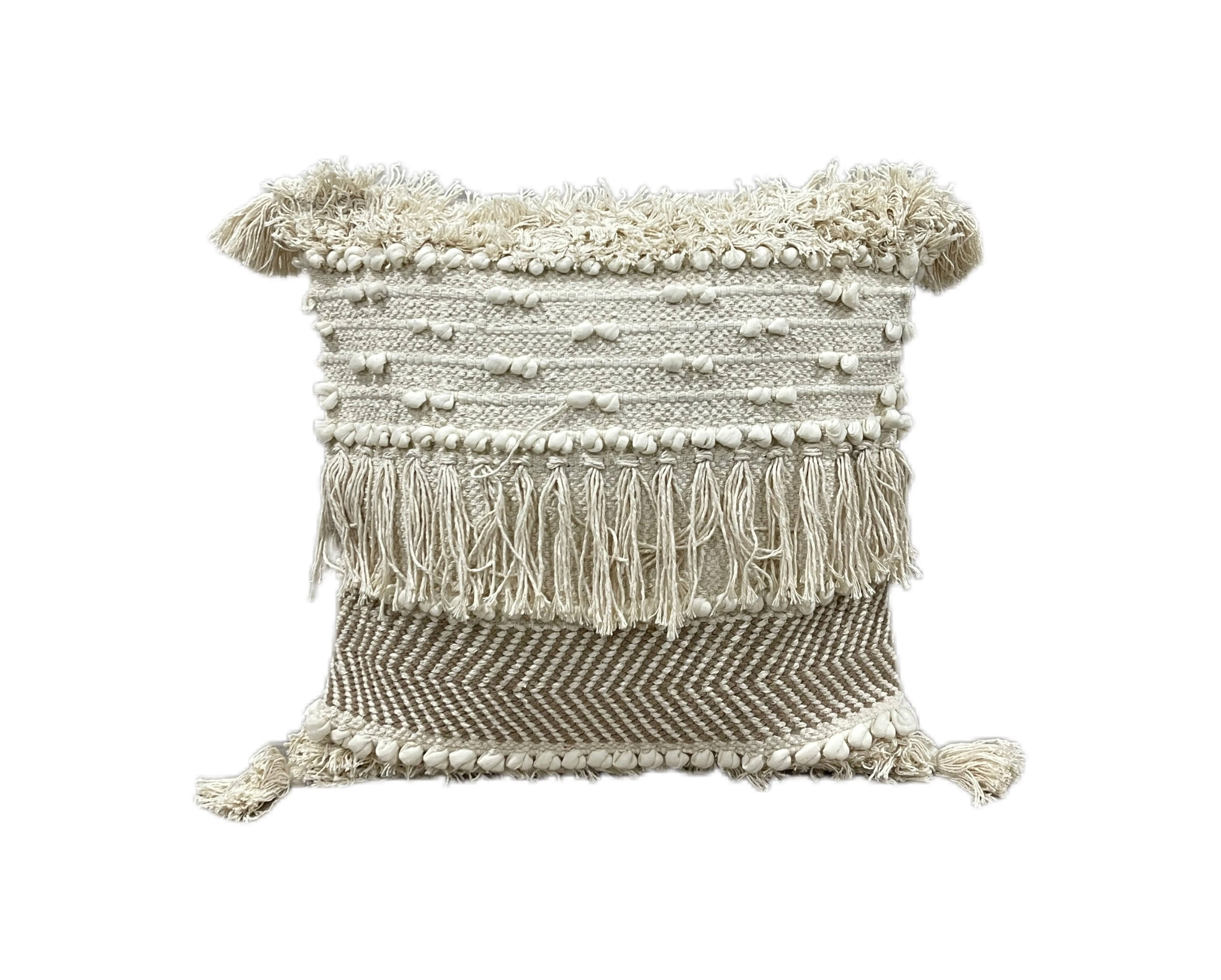 Boho Cotton Tufted Handmade Cushion Covers- 45cm