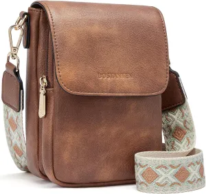 BOSTANTEN Small Crossbody Bags for Women Cell Phone Purse Leather Wallet Handbags with Card Slots