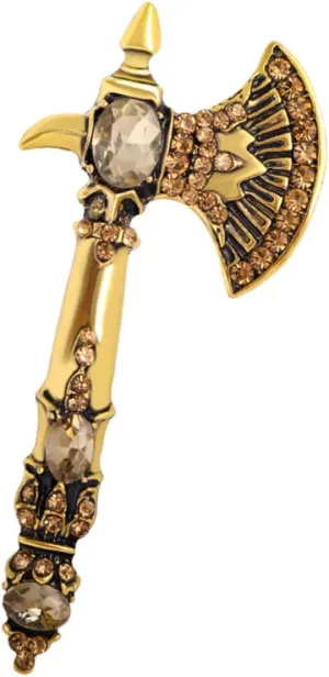 Brooch Pin in Gold Rhinestone Jewelry for Women Men Vintage Style for Christmas