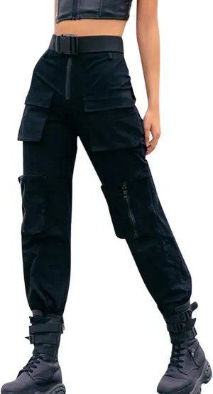 Cargo Pants Womens Fashion High Waist Combat Military Trousers Outdoor Fashion Y2K Streetwear Baggy Casual Jogger Pants