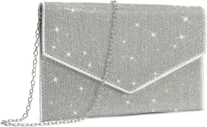 CARIEDO Women's Evening Bag Elegant Clutch Delicate PU Leather Flap Handbag Prom Wedding Party