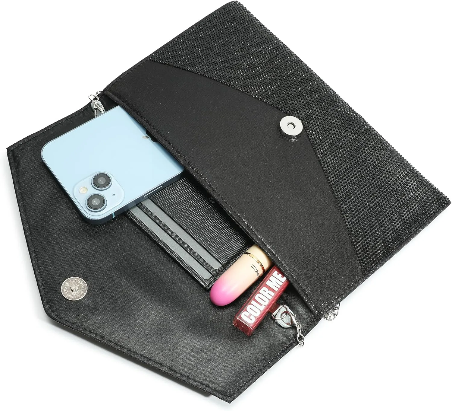 CARIEDO Women's Evening Bag Elegant Clutch Delicate PU Leather Flap Handbag Prom Wedding Party