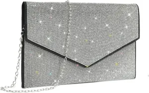 CARIEDO Women's Evening Bag Elegant Clutch Delicate PU Leather Flap Handbag Prom Wedding Party