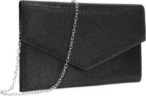 CARIEDO Women's Evening Bag Elegant Clutch Delicate PU Leather Flap Handbag Prom Wedding Party