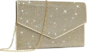 CARIEDO Women's Evening Bag Elegant Clutch Delicate PU Leather Flap Handbag Prom Wedding Party