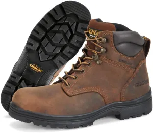 Carolina Engineer 6 Steel Toe Work Boots for Men - Breathable Waterproof Boots with Durable Leather Uppers and Slip-Resistant Lug Outsoles, EH Rated
