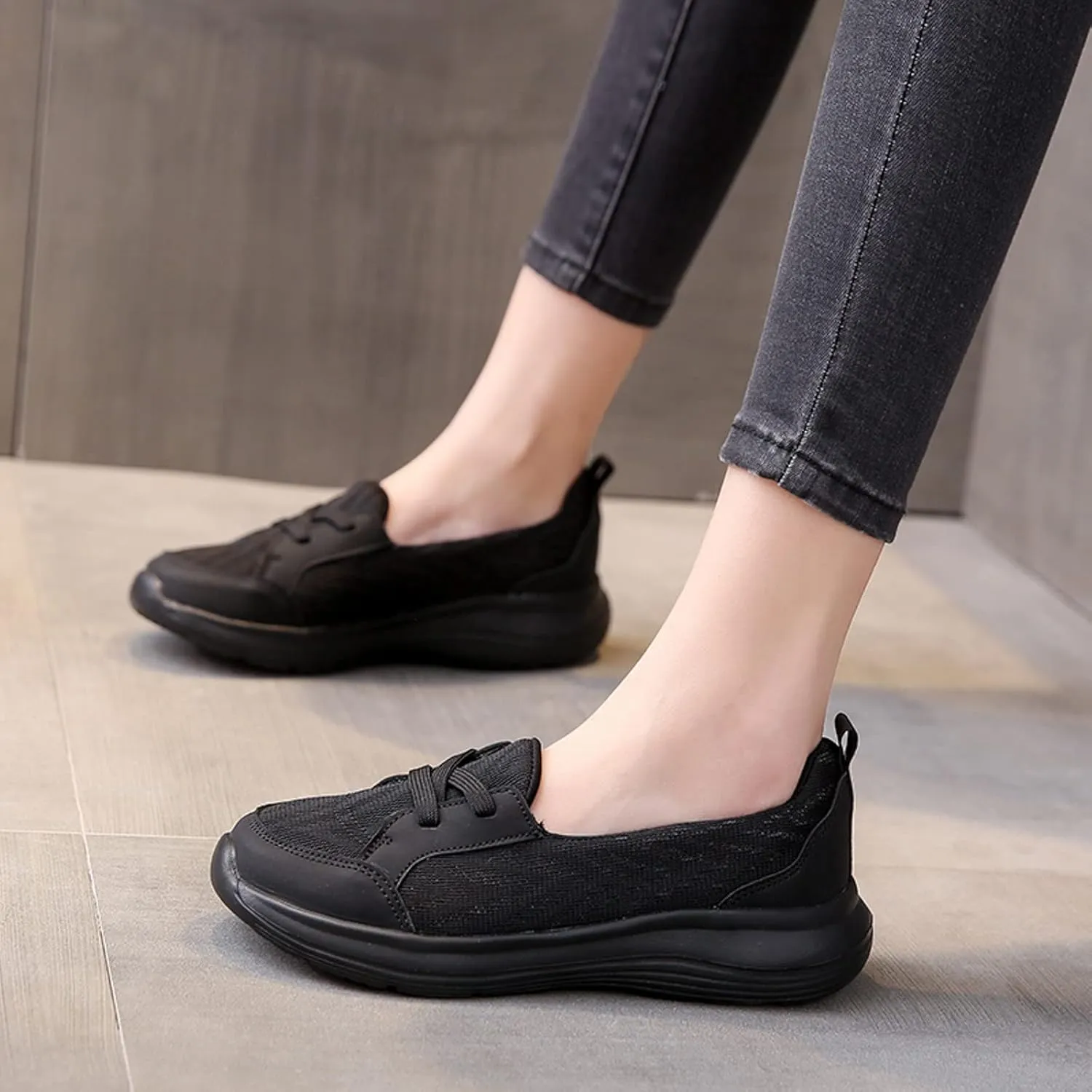 Cathalem Diabetic Shoes for Women, Orthopedic Women's Breathable Slip On Arch Support Non-Slip Shoes Slip on Sneakers Women