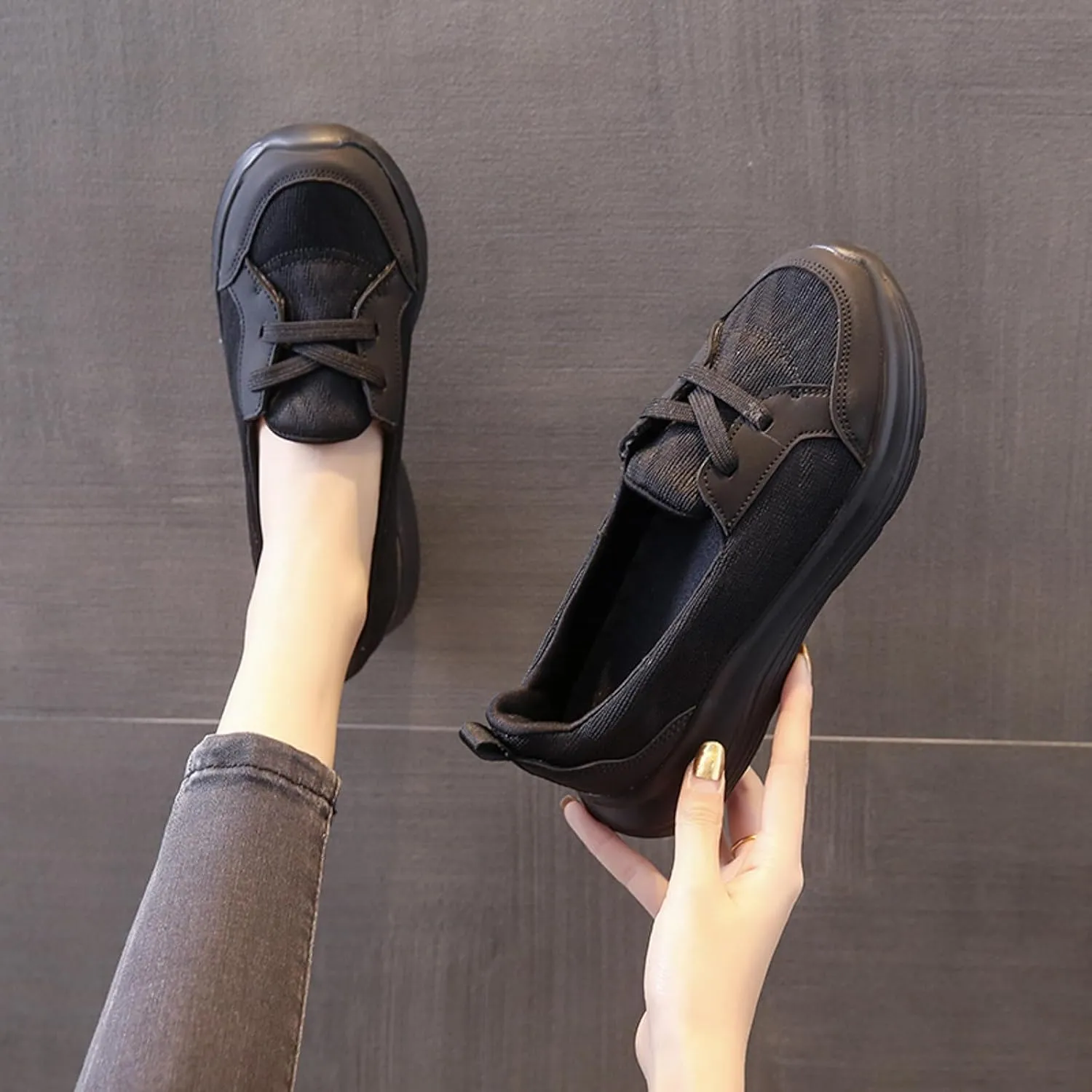 Cathalem Diabetic Shoes for Women, Orthopedic Women's Breathable Slip On Arch Support Non-Slip Shoes Slip on Sneakers Women