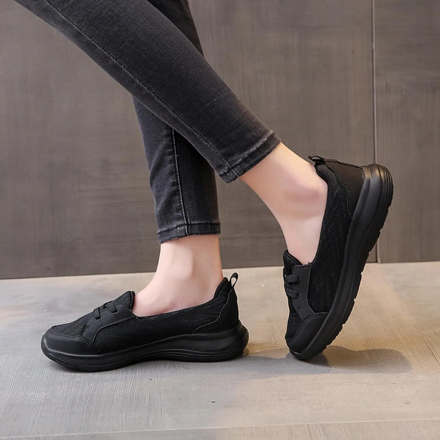 Cathalem Diabetic Shoes for Women, Orthopedic Women's Breathable Slip On Arch Support Non-Slip Shoes Slip on Sneakers Women