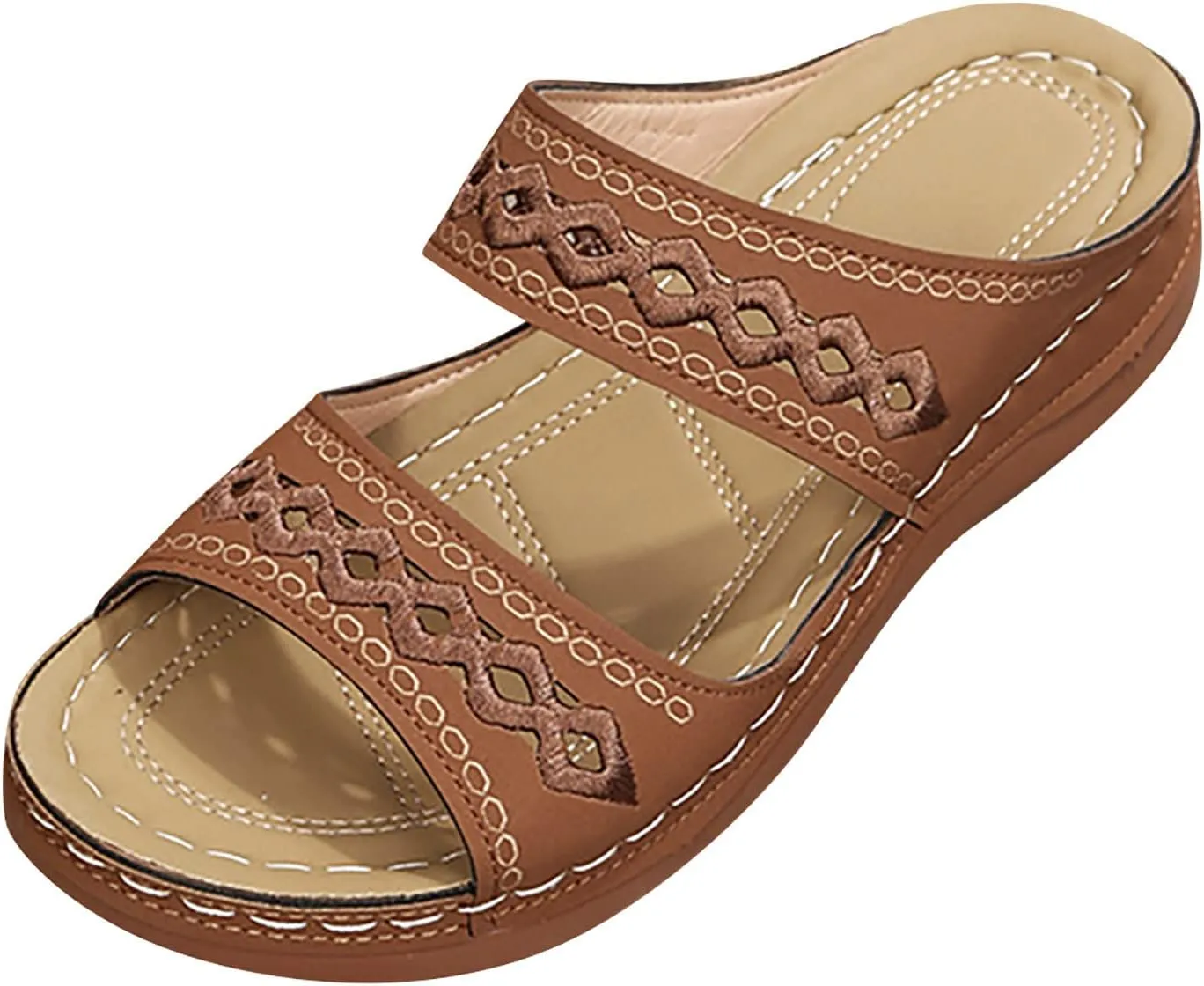 Cathalem Orthopedic Wedge Sandals for Women Dressy Summer Comfortable Walking Sandals with Arch Support