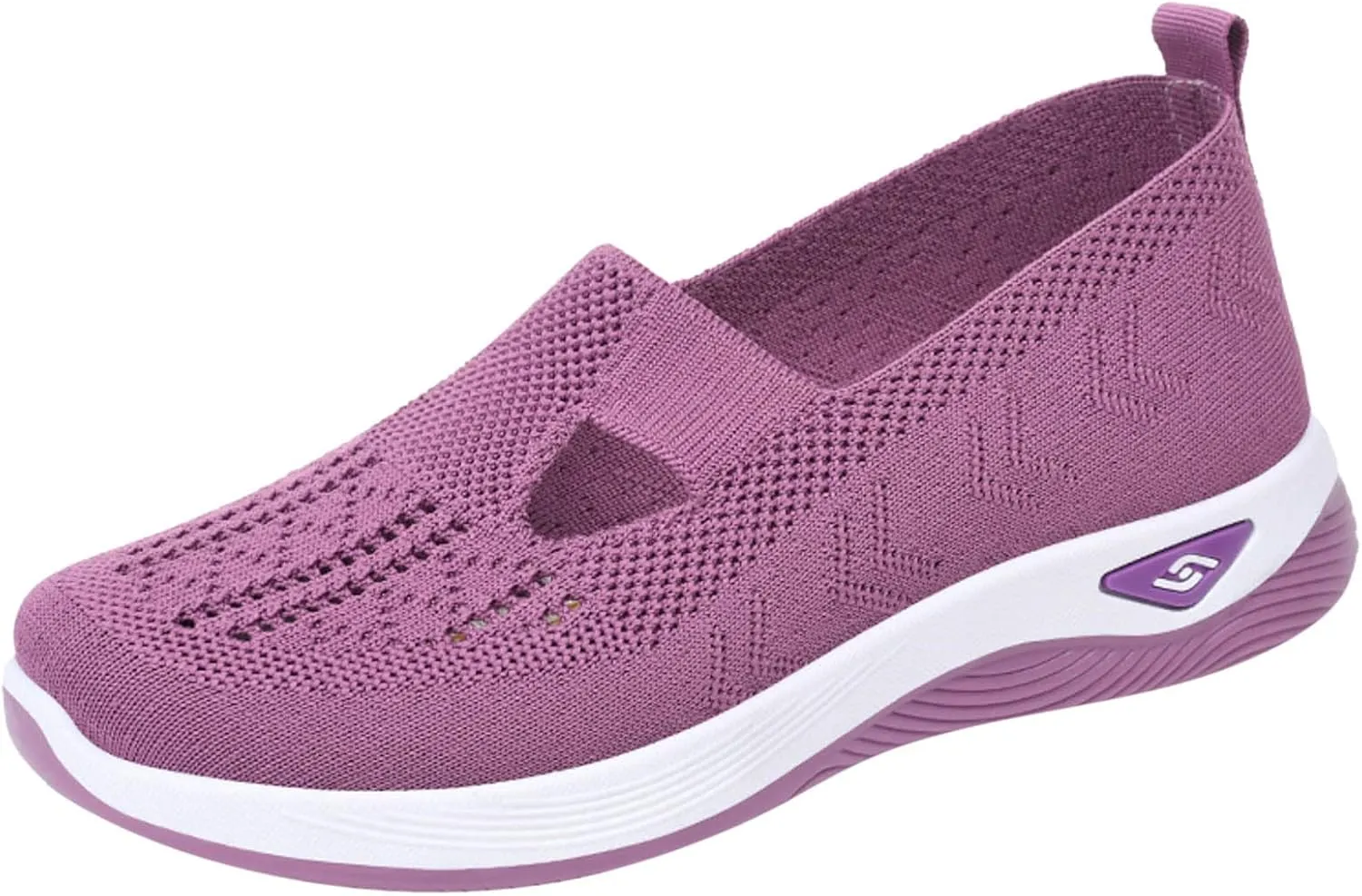 Cathalem Platform Sneakers for Women, Walking Slip on Diabetic Foam Shoes Hands Free Slip in Sneakers Arch Support
