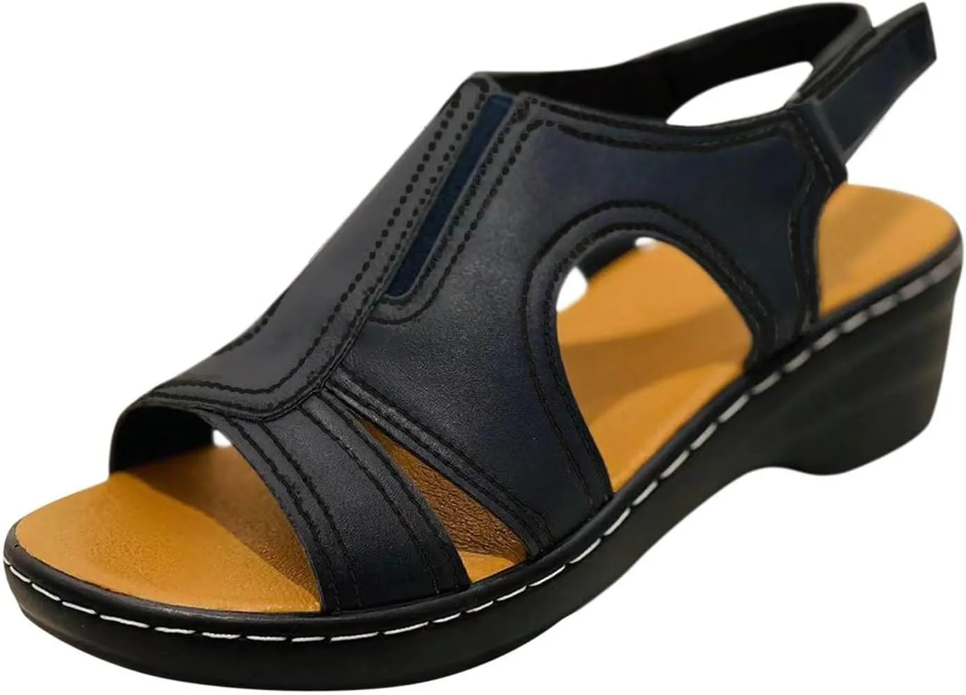 Cathalem Sandals Women Comfortable, Sandals Women Orthopedic Wide Toe Box Shoes Arch Support Platform Sandals
