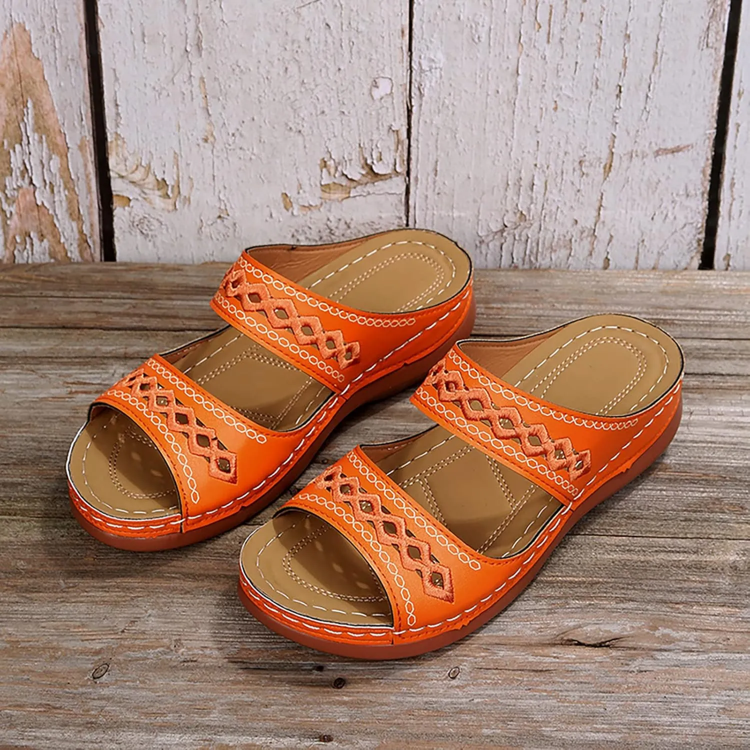 Cathalem Summer Wedges for Women 2024, Orthopedic Sandals for Women Arch Support Sandals Flip Flops Comfortable Sandals