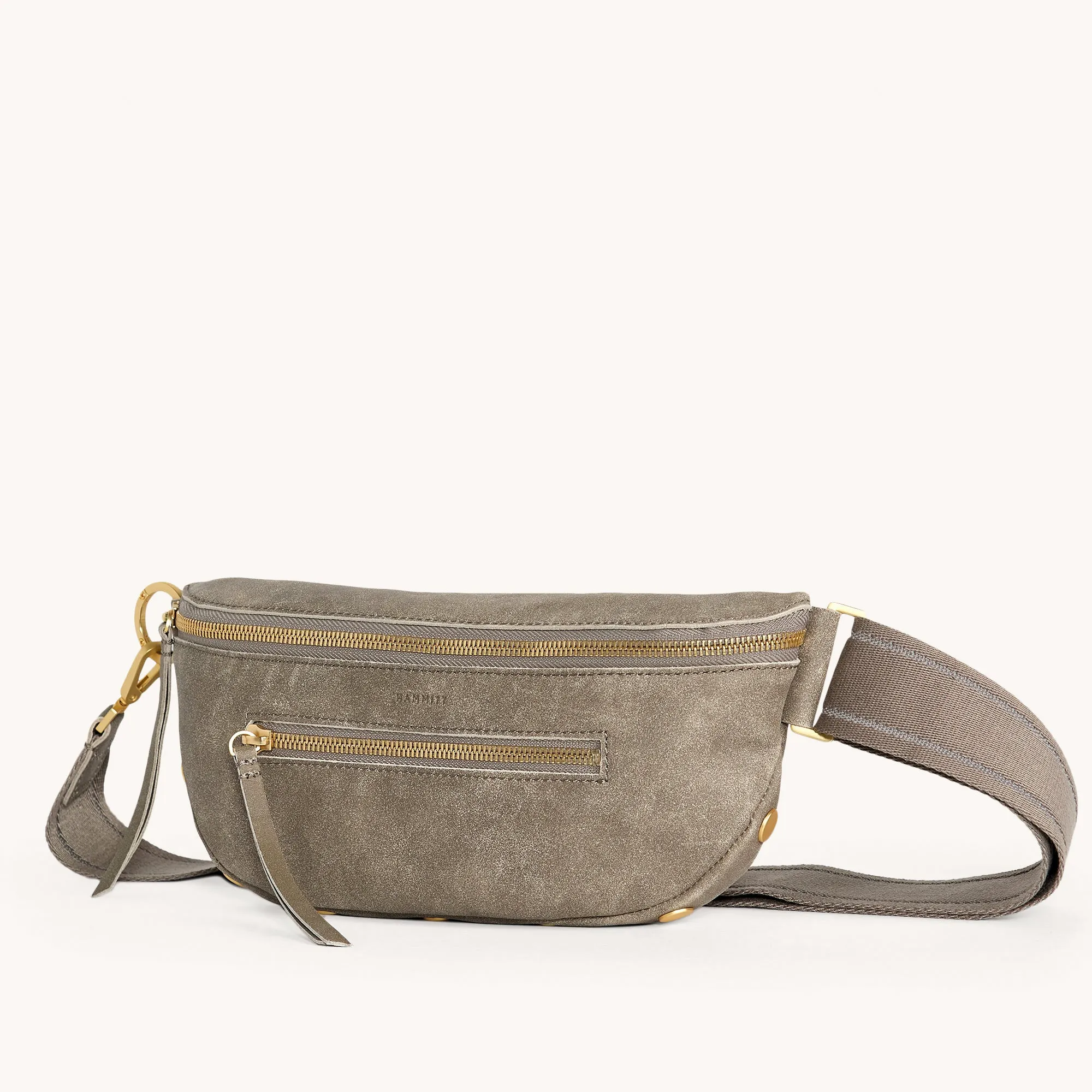 CHARLES CROSSBODY MED IN PEWTER/BRUSHED GOLD