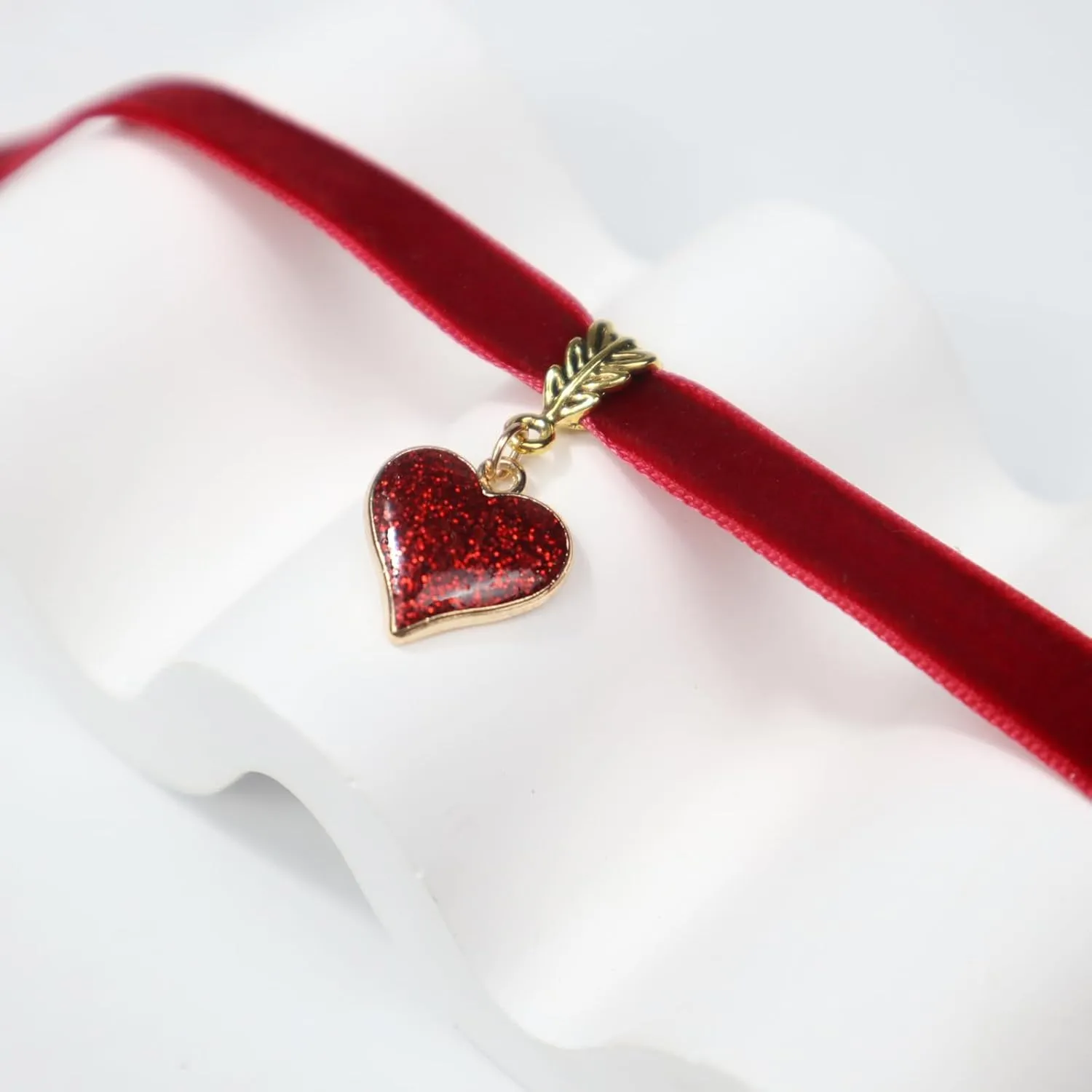 Choker Set 3 PCS Necklace Gothic Choker Heart Charm Velvet Gothic Classical Collars