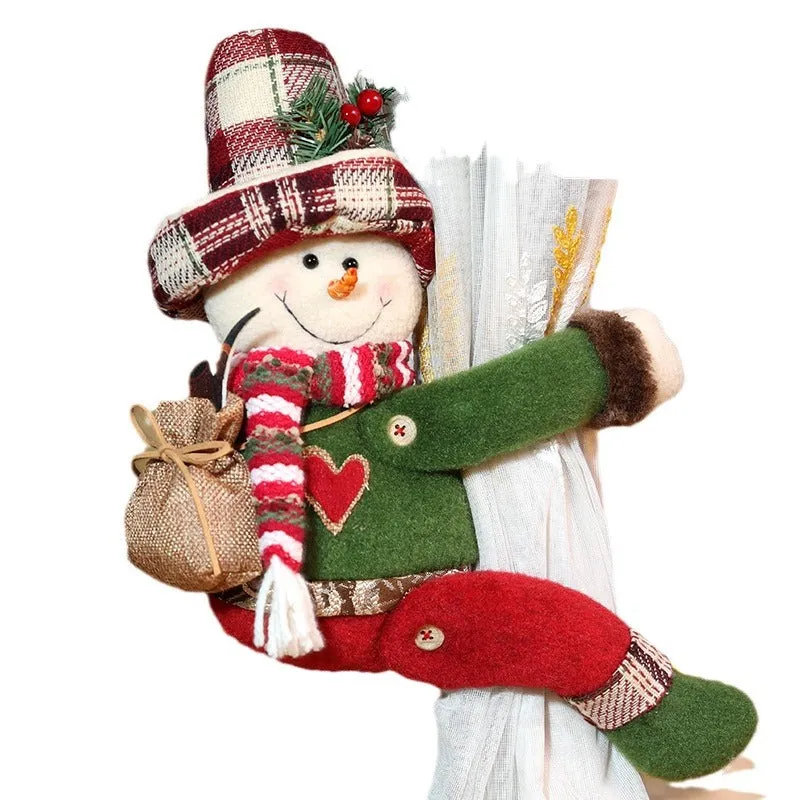 Christmas Doll Curtain Tiebacks