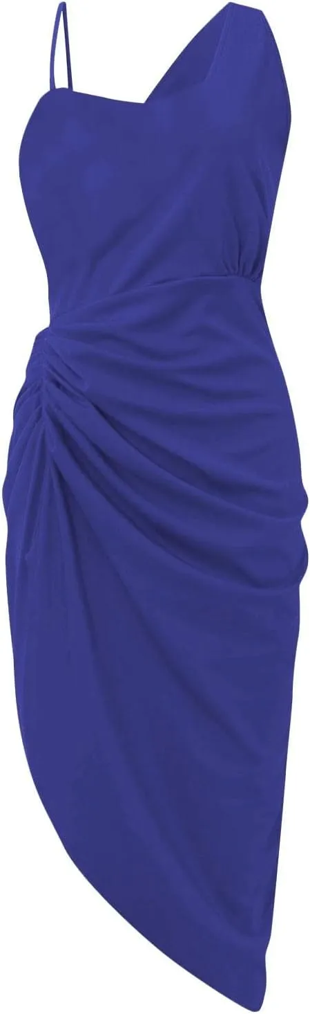 Cocktail Dresses,Sequin Bodycon One Shoulder Sexy Slit Midi Dress Formal Elegant Plus Size for Evening Dinner