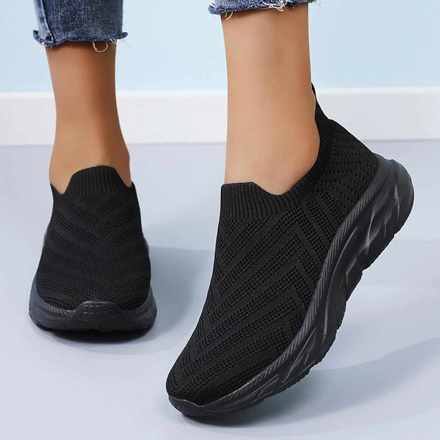 Comfortwear Shoes for Women Slip On Casual Slip-On Sneakers Arch Support Breathable Mesh Comfort Lightweight Running Shoes