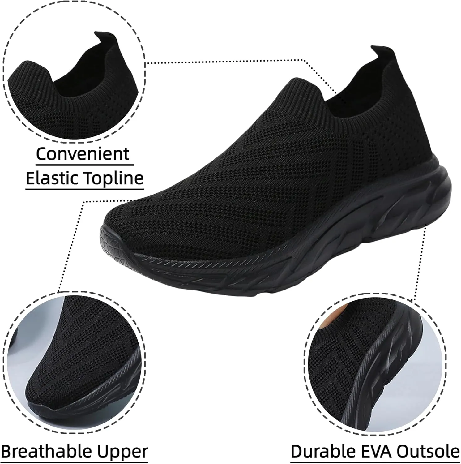 Comfortwear Shoes for Women Slip On Casual Slip-On Sneakers Arch Support Breathable Mesh Comfort Lightweight Running Shoes