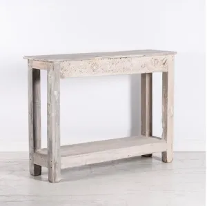 Console Table Indian With Shelf