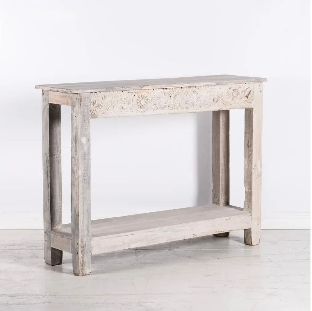 Console Table Indian With Shelf