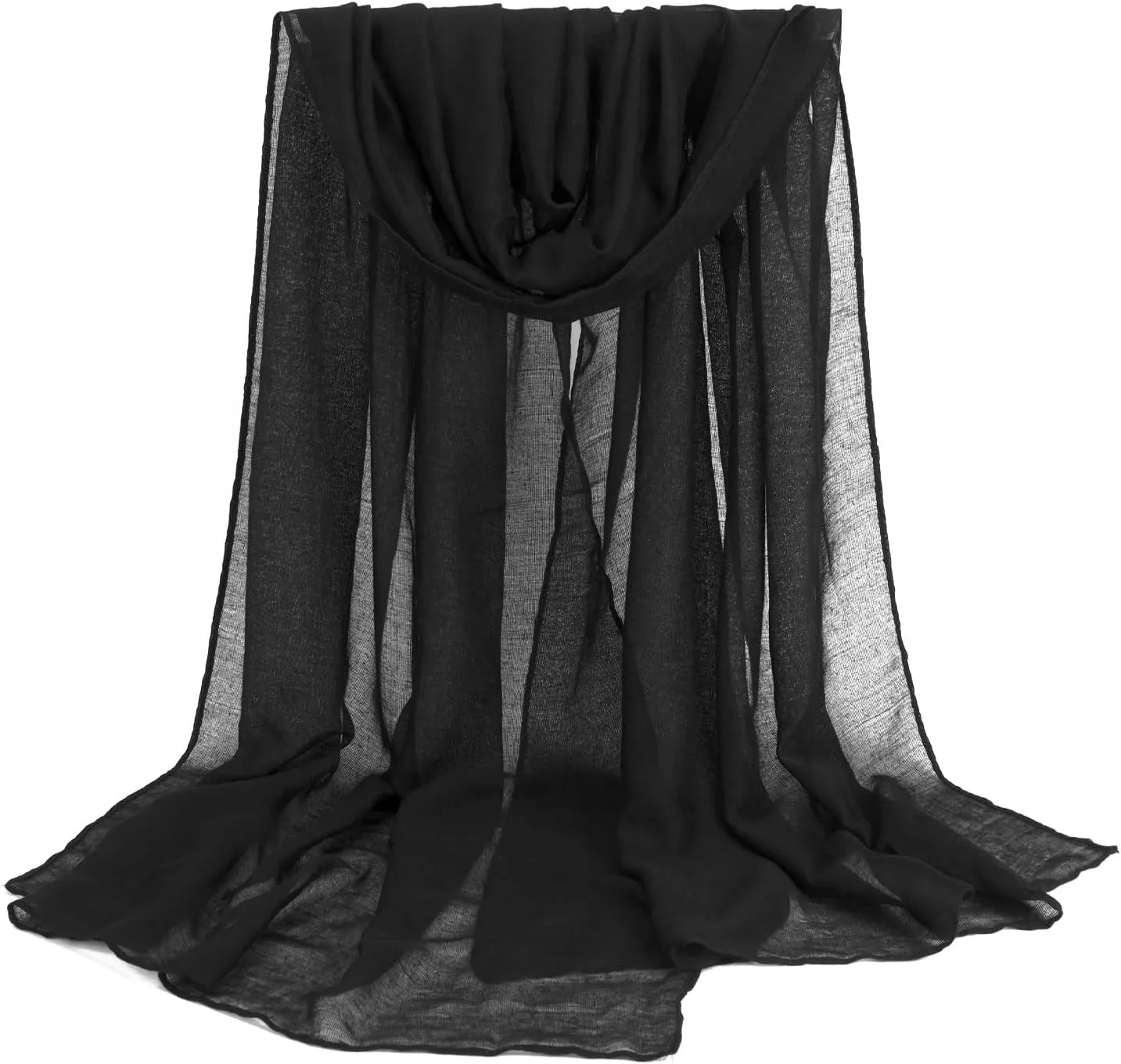 Cotton Scarf for Women Fashion Solid Color Hijab Scarves Lightweight Shawl Summer Fall Winter African Hair Wraps