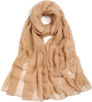 Cotton Scarf for Women Fashion Solid Color Hijab Scarves Lightweight Shawl Summer Fall Winter African Hair Wraps