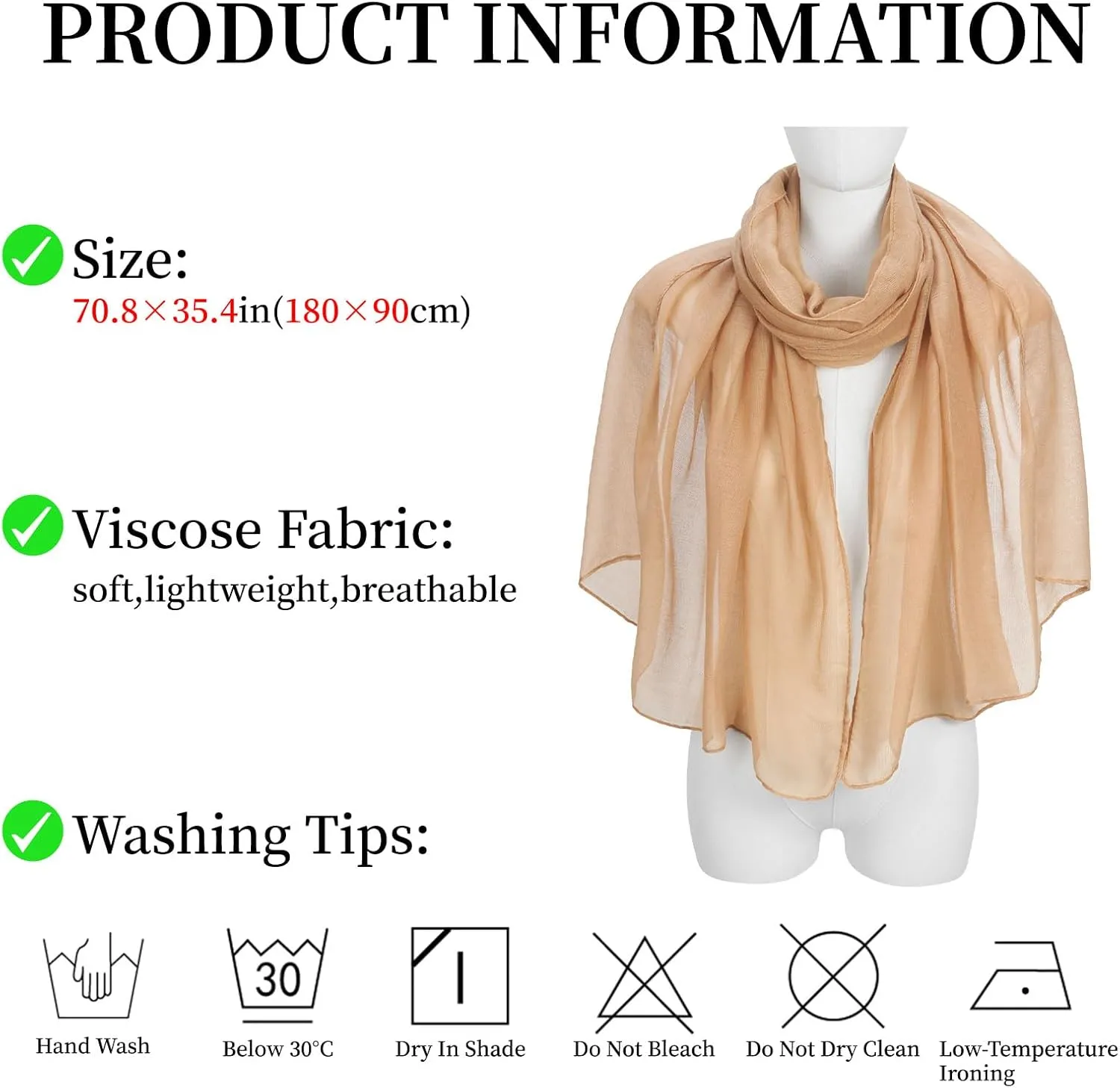 Cotton Scarf for Women Fashion Solid Color Hijab Scarves Lightweight Shawl Summer Fall Winter African Hair Wraps