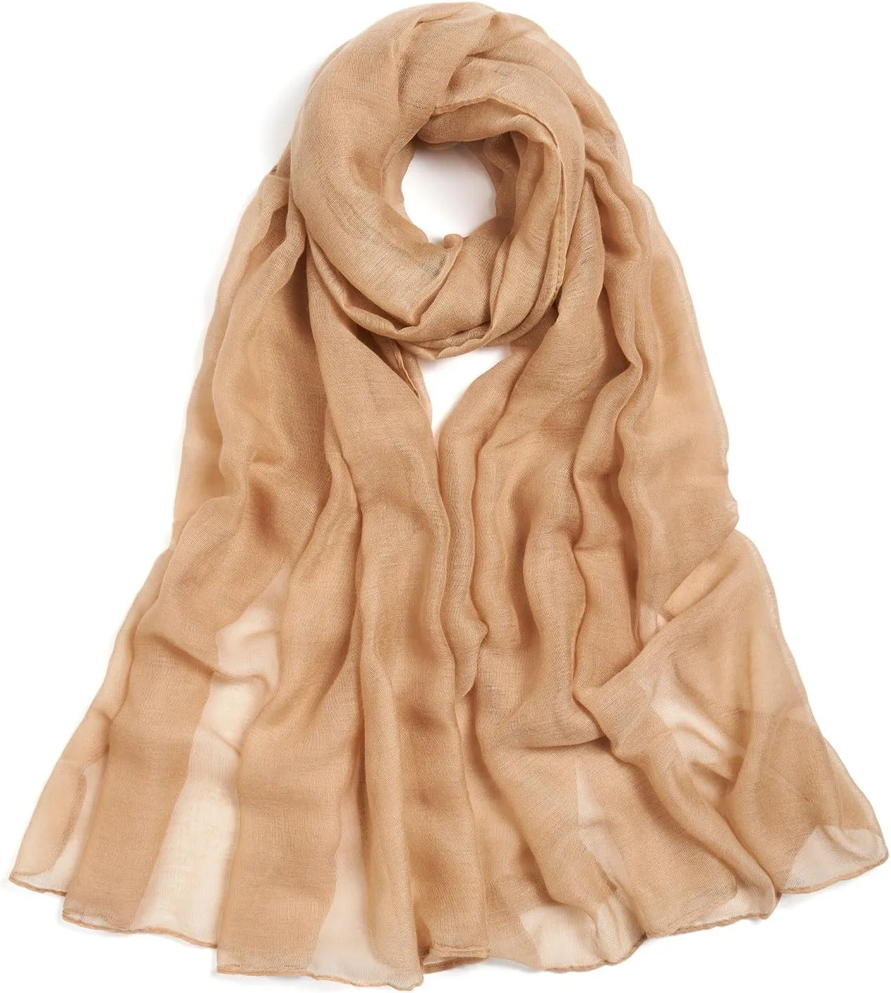 Cotton Scarf for Women Fashion Solid Color Hijab Scarves Lightweight Shawl Summer Fall Winter African Hair Wraps