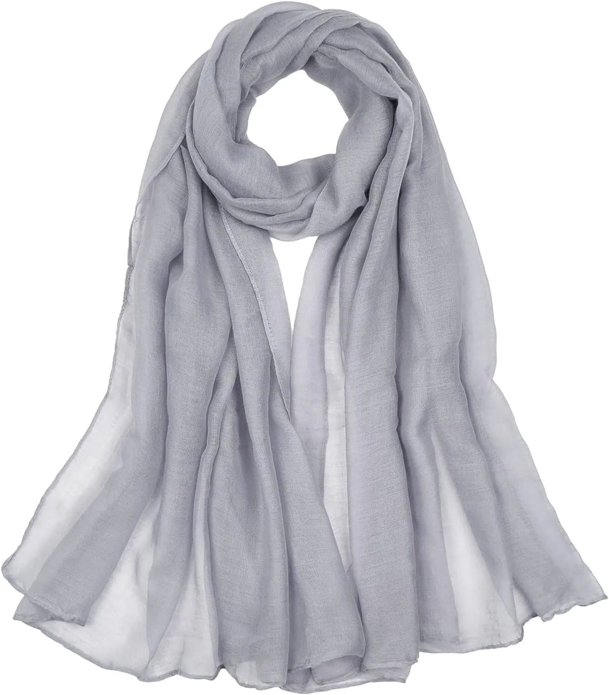 Cotton Scarf for Women Fashion Solid Color Hijab Scarves Lightweight Shawl Summer Fall Winter African Hair Wraps
