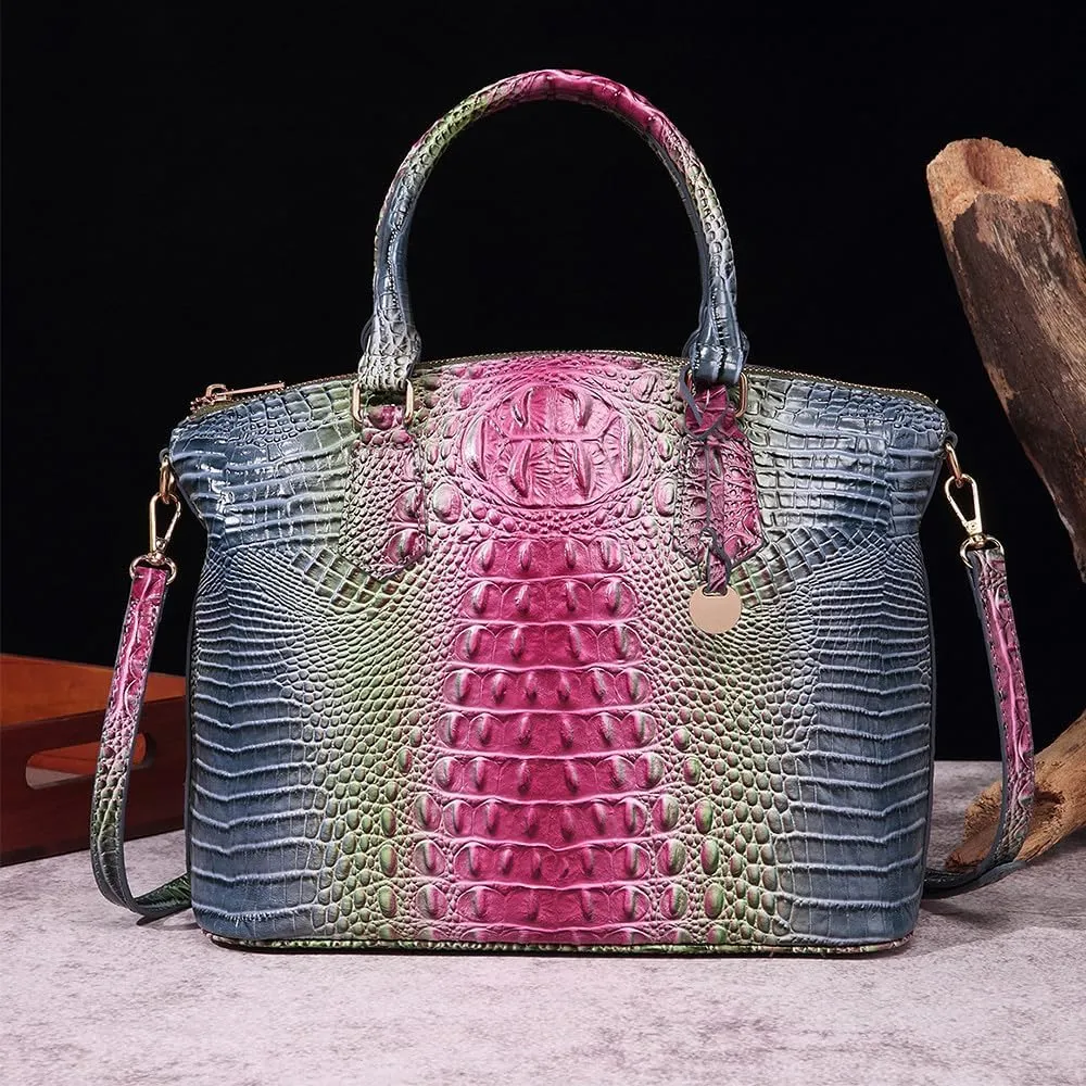 Crocodile Leather Top Handle Bag Fashion Tote Hobo Handbags Crossbody Satchel Bags for Women Shoulder Bag Purse Style 13#
