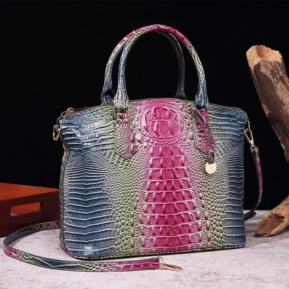 Crocodile Leather Top Handle Bag Fashion Tote Hobo Handbags Crossbody Satchel Bags for Women Shoulder Bag Purse Style 13#
