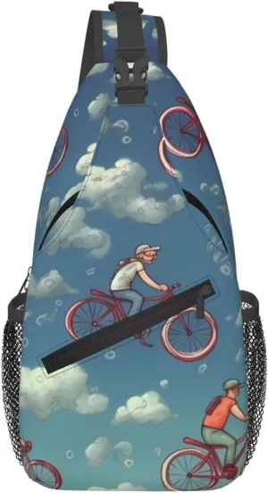 Cross Chest Bag for Men Women Crossbody Backpack Bikes Bicycle Cycling Sling Bag Travel Hiking Daypack